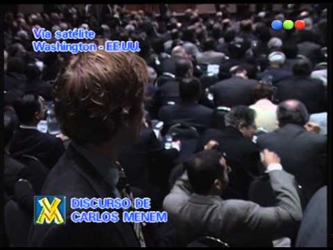 Discurso de Menem, Figuretti en el FMI - Videomatch 98