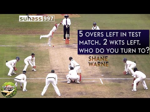 5 OVERS LEFT IN TEST MATCH. WARNE DOES THE MAGIC