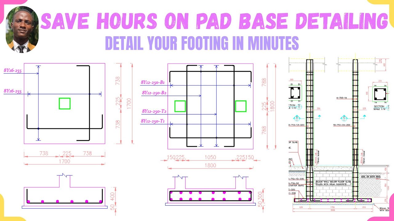 Best Way to Detail Pad Footing Base in AutoCAD (Best for Beginners)