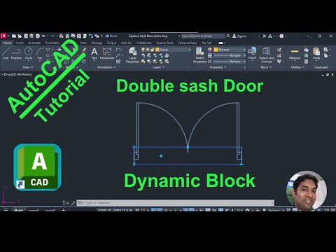 How to Create Double sash door as Dynamic Block in AutoCAD