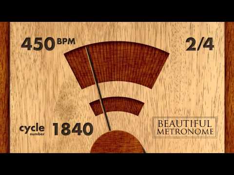 450 BPM 2/4 Wood Metronome HD