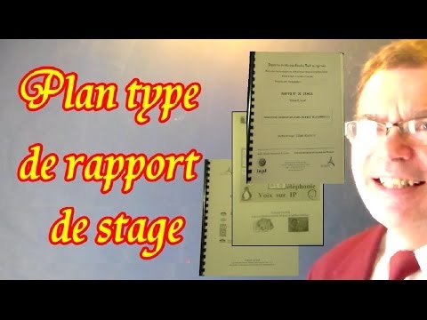 comment remplir un rapport de stage