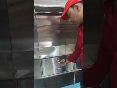 Stainless Steel Ivory Bathroom Vanity with Basin, For Residential and Hotel, Size: W700xD470xH450mm