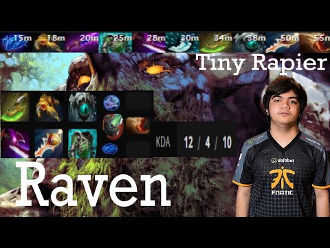 Raven Tiny Carry [ Divine Rapier ] Gameplay Patch 7.31b  - Dota 2 Full Gameplay player perspective.