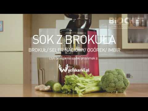 Szybki przepis na sok z brokuła z BioChef Whole Slow Juicer wyciskarka soku