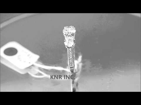 18K WHITE GOLD ROUND CUT DIAMOND ENGAGEMENT RING ANTIQUE STYLE PRONG SET 1.60CTW - KNR INC - 536