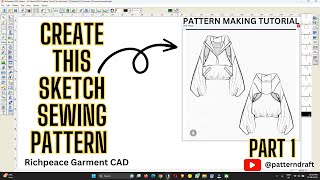 Create this AMAZING HOODIE Sewing pattern in Garment CAD software | Richpeace CAD | Pattern Draft