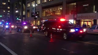 Compilation of United States Secret Service &amp; NYPD Providing Motorcade Escorts In New York City