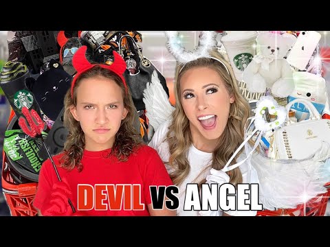 DEVIL 👹⛓🖤 VS ANGEL 😇✨🤍 TARGET SHOPPING CHALLENGE!