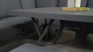 Garden Impressions Rondo lounge-dining set 6-delig carbon black  valley sand | Boender Outdoor