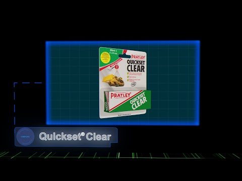 Pratley Quickset® Clear adhesive instructions