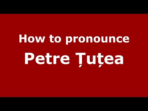 How to pronounce Petre Țuțea (Romanian/Romania) - PronounceNames.com