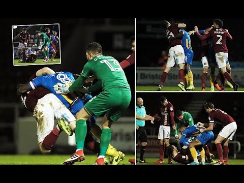 John-Joe O'Toole and Abu Ogogo sent off for fighting at Sixfields