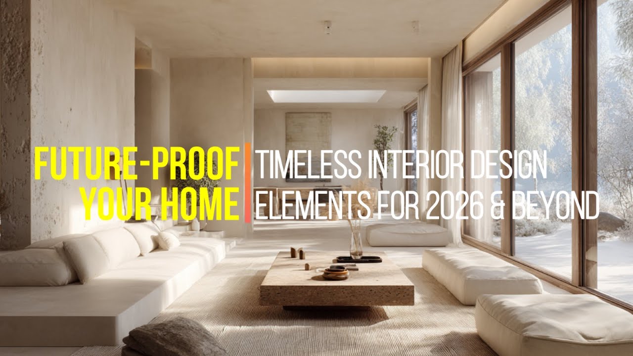 Future Proof Your Home : Timeless Interior Design Elements for 2026 & Beyond