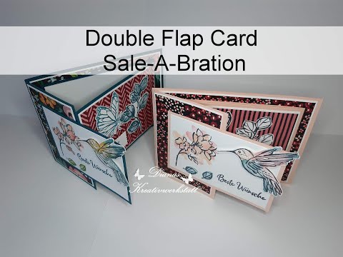Double Flap Card with products from the Sale-A-Bration 2021 Stampin'Up!