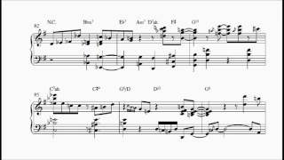 Art Tatum plays "Honeysuckle Rose" (1951) + my transcribed score