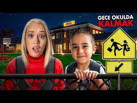 GECE GİZLİCE ÖYKÜ’NÜN OKULUNDA KALDIK !? *Çok Korktuk* | Gamze Karta Öykü Karta