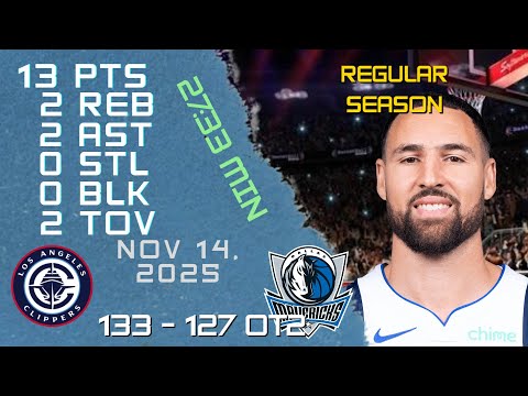 Klay Thompson Player Full High Lowlights vs CLIPPERS 14 11 2025 NBA REGULAR SEASON Game