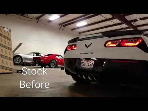 2018 Corvette C7 Grand Sport Borla X Pipe before and After