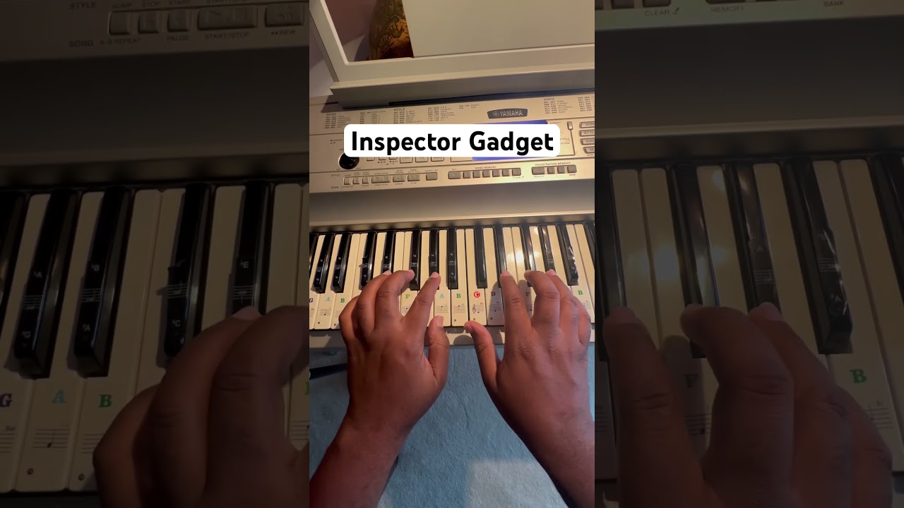Inspector Gadget Theme Song  #pianotutorialshorts #inspectorgadget2  #pianoclassic #easypiano