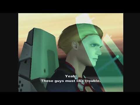 Xenosaga Episode 1 (2002) - Ziggy and Momo board The Elsa cutscene