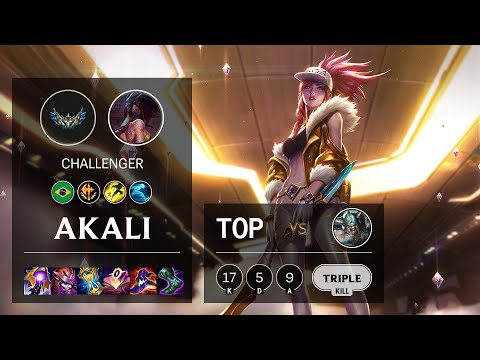 Akali Top vs Tryndamere - BR Challenger Patch 12.5