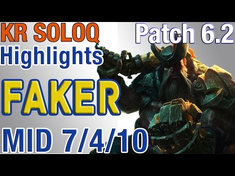 SKT T1 Faker - Gangplank vs Zed - S6 Kr LoL Ranked Highlights #25