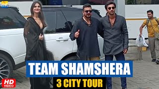 Ranbir Kapoor, Sanjay Dutt & Glamours Vaani Kapoor Leave For Shamshera 3 City Tour