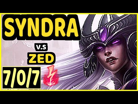 SERTUSS (SYNDRA) vs ZED - 7/0/7 KDA MID GAMEPLAY - EUW Ranked GRANDMASTER