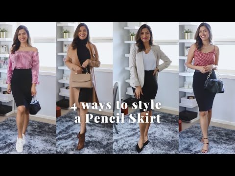 4 ways to wear a Pencil Skirt | Simplymadhoo | Work...