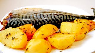 Скумбрия запеченная в духовке в рукаве с картошкой рецепт