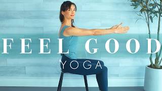 Feel Good Stretch Chair Yoga for Seniors & Beginners // Posture & Hip Focus!