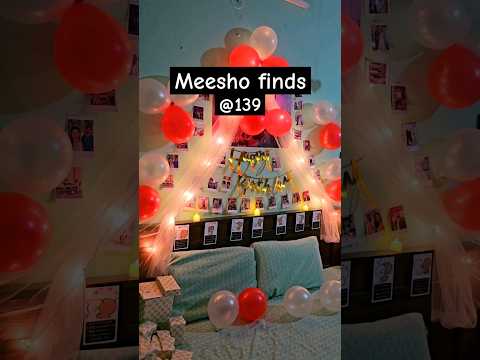 Birthday Decoration Meesho | Meesho finds with 150 #meesho #birthday #ytshortsvideo