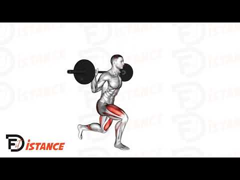 Fentes arrières à la barre - Exercice Fentes arrières à la barre en vidéo