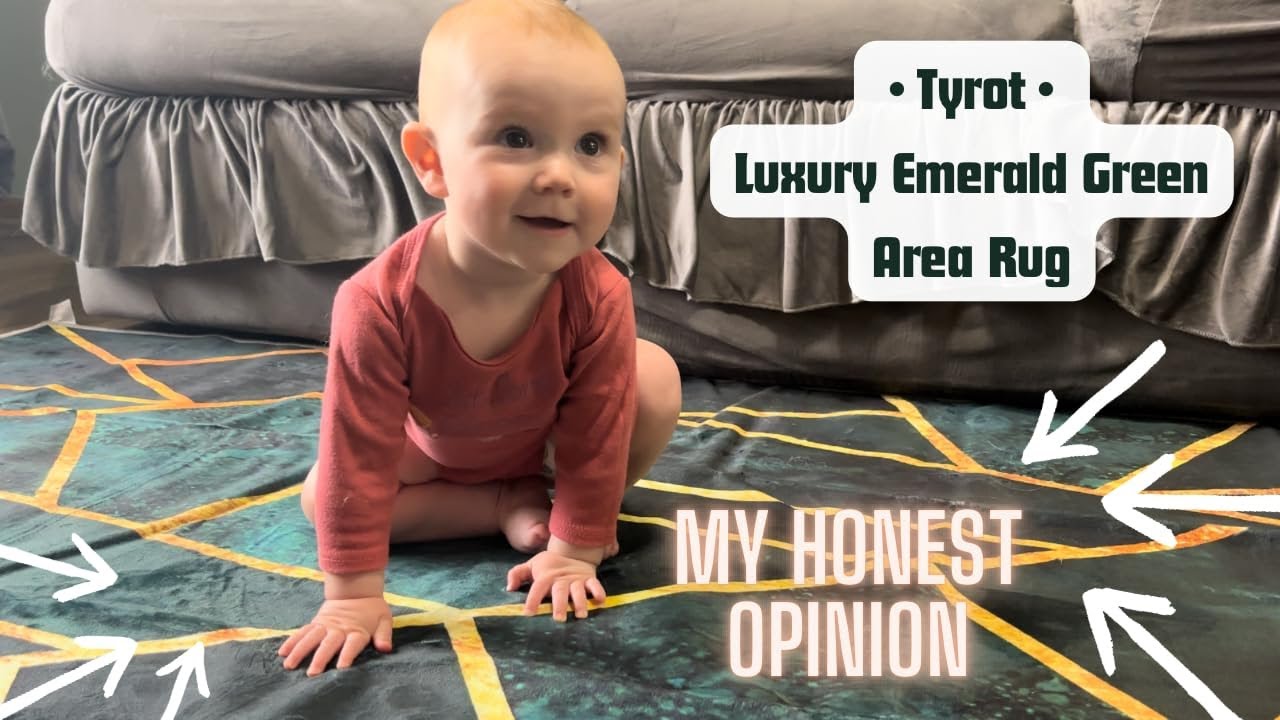 My Experience With : Tyrot Luxury Emerald Green Area Rug Modern Abstract Geometric Gold Lines Area R