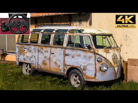 Rebuilding Volkswagen Type 2 (Kombi - 650HP) - Forza Horizon 5 | Steering Wheel Gameplay.