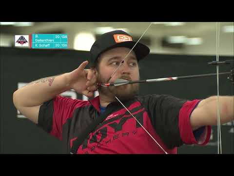 Finale der USA Archery Indoor Nationals 2022 – Compound-Männer: Schaff vs. Gellenthien