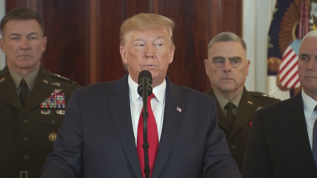 President Donald Trump addresses the nation amid showdown with Iran — January 8, 2020