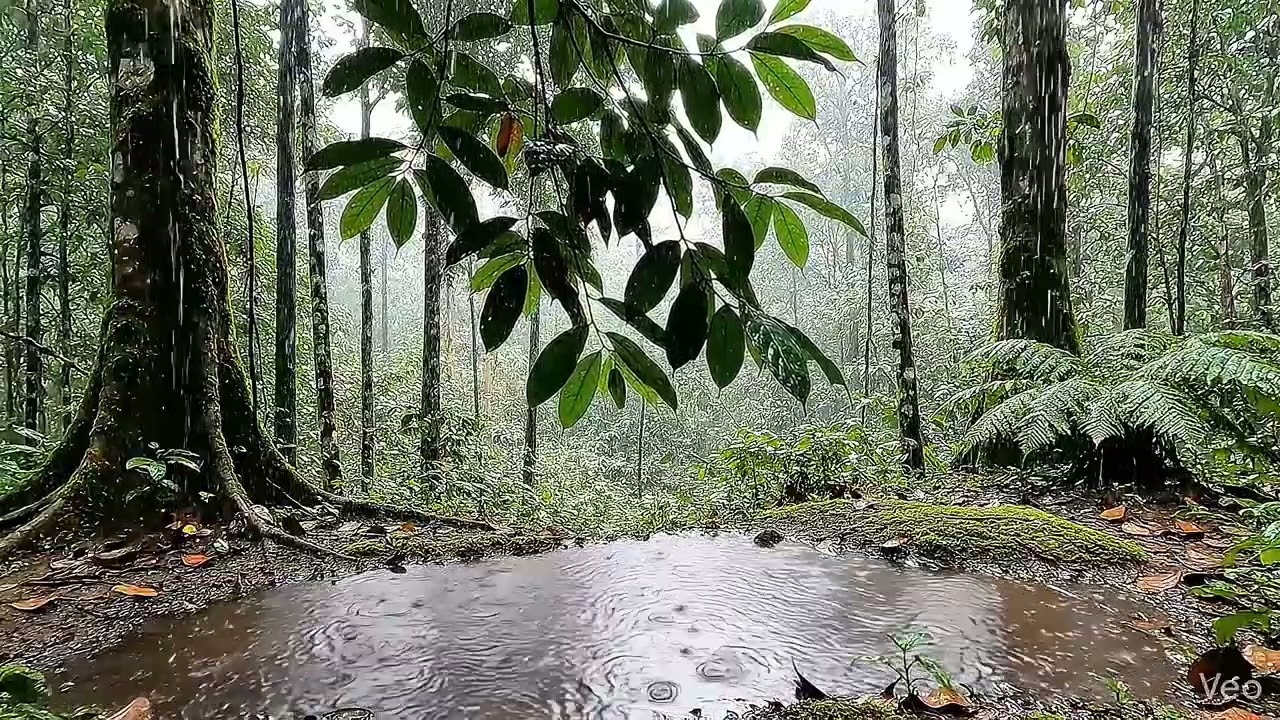 Tropical Rainforest After Rain 🌧️ Jungle Night Ambience for Sleep & Relaxation (4K Nature Sounds)