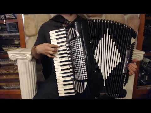 4971 - Black Excelsior Excelsiola 714 Piano Accordion LMMH 41 120 $1999