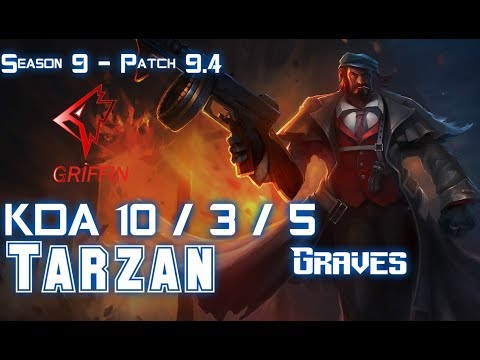 GRF Tarzan GRAVES vs GRAGAS Jungle - Patch 9.4 KR Ranked