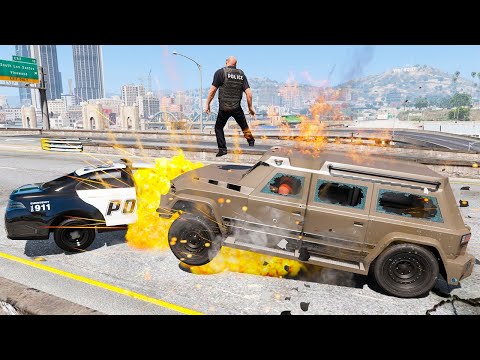 GTA 5 NIGHTSHARK CAR CRASHES - ACTION MOVIE ON SLOW MO ep.4