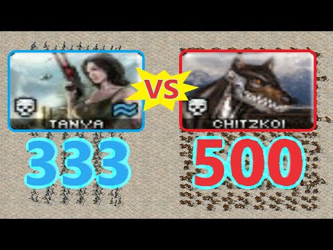 Tanya vs Chitzkoi - Same Cost - Red Alert 2 Mental Omega