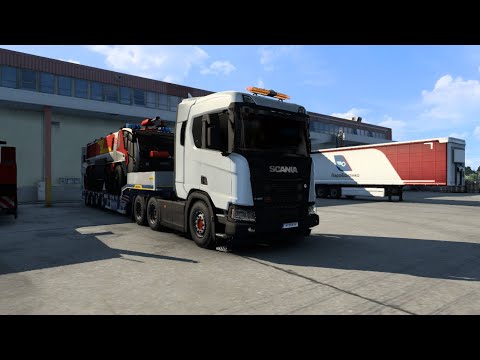 ETS 2 MOD  (1.43) Scania R500 XT 6x4 Rosenbauer Panther Delivery From Saint Petersburg to Sosnovy