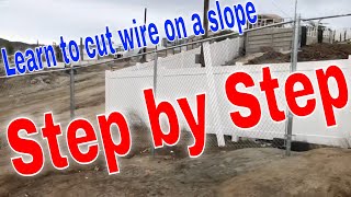 DIY how to build a chain link fence PRO TIPS BIAS CUT part 34