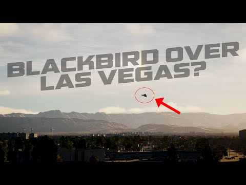 SR-71 Blackbird departs Nellis AFB in Las Vegas, Nevada - and accelerates past the sound barrier.