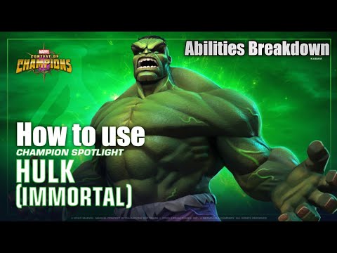 How to use Immortal Hulk |Abilities breakdown| - Marvel Contest of Champions