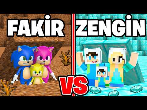 FAKİR BEBEK SONİC vs ZENGİN ENES AİLE GİZLİ SIĞINAK SAVAŞI 😱 Minecraft