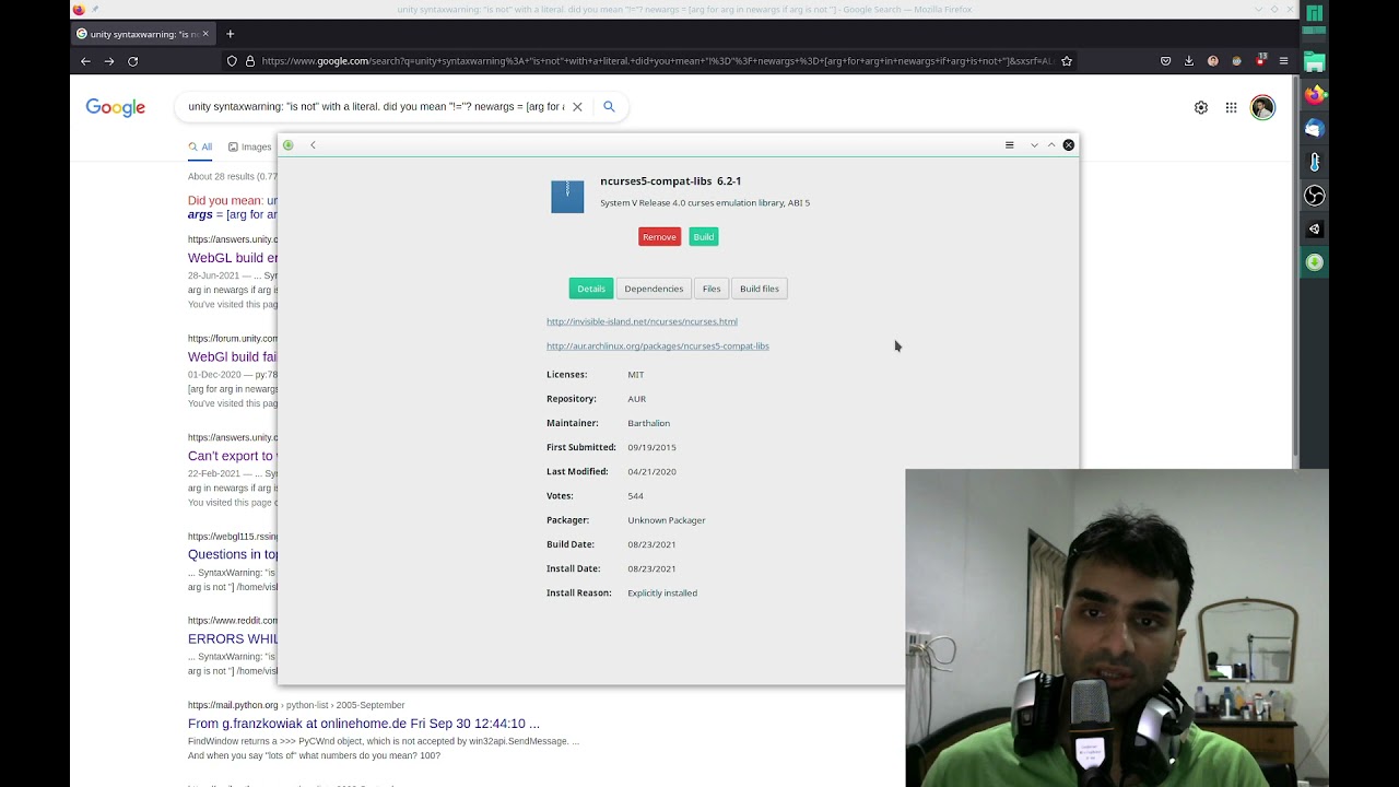 Unity Engine WebGL Build Failed on Arch Linux