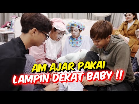 AM AJAR PAKAI LAMPIN DEKAT BABY !! - BABY MAKAN MAKANAN BAYI !